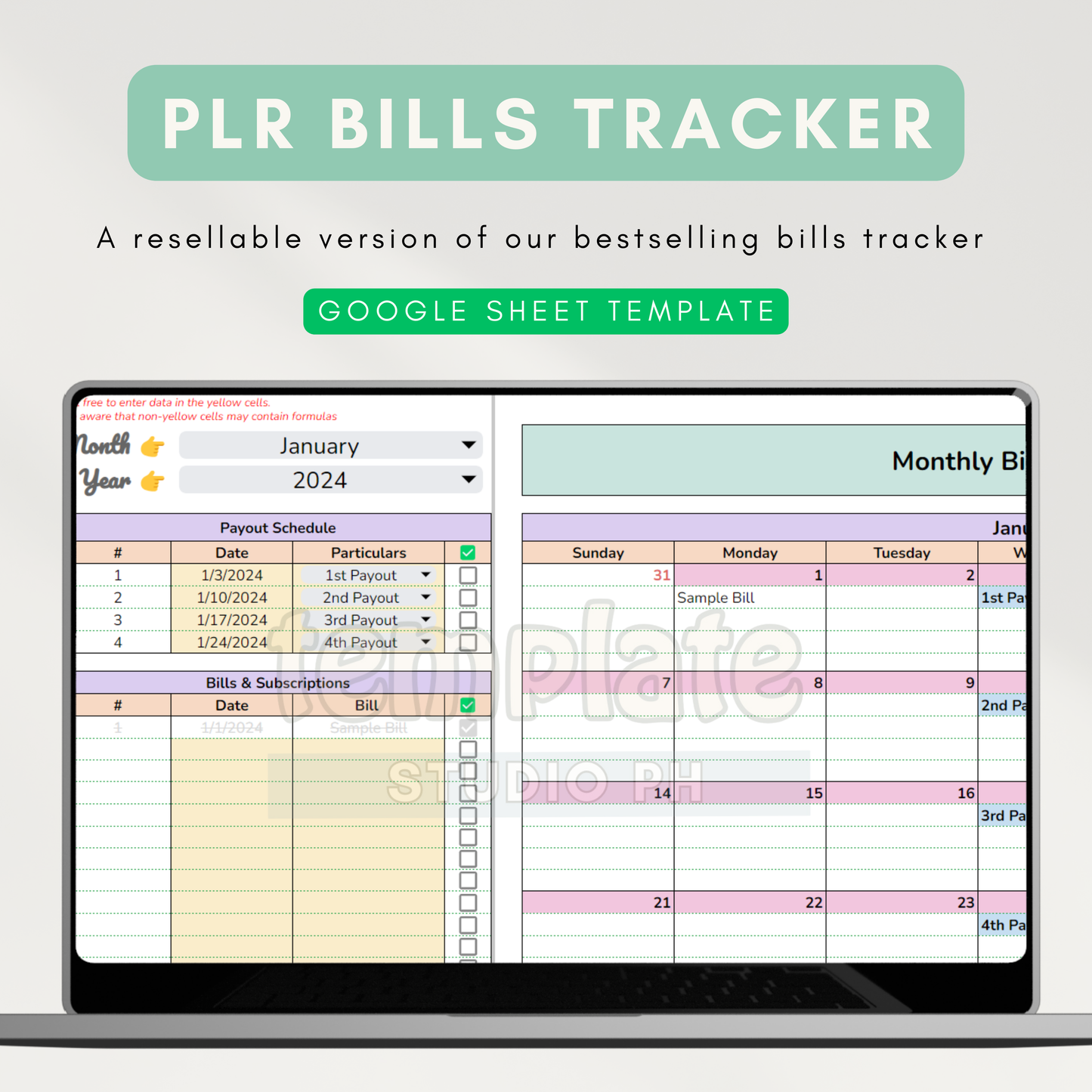 Resellers Bundle (PLR) | Resellable Google Sheet Templates | For Digital Product Sellers (Google Sheet Template)