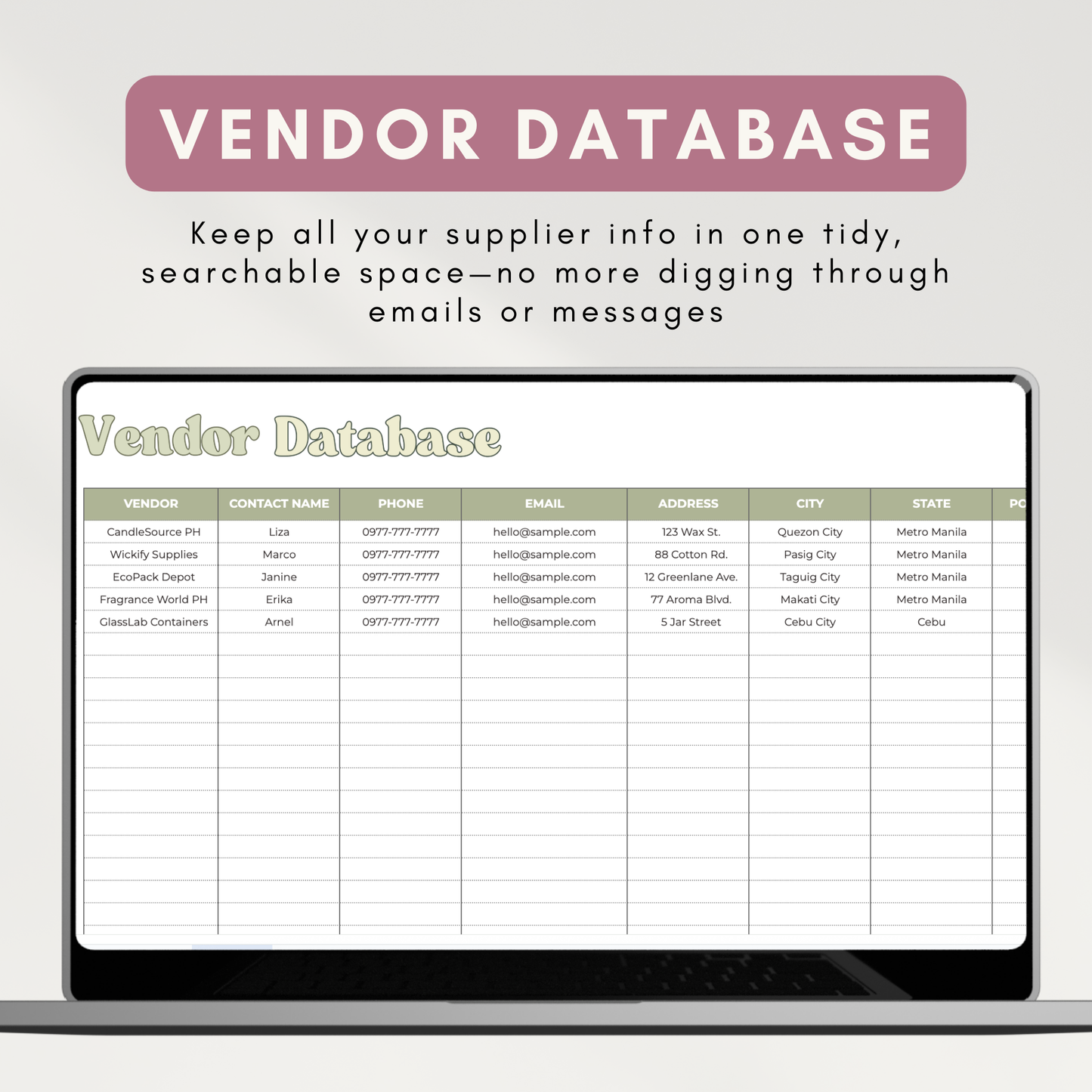Inventory, Sales, and Manufacturing Tracker | All-in-One Stock Management, Sales Log, Supplier Tracker, and Production System (Google Sheet Template)