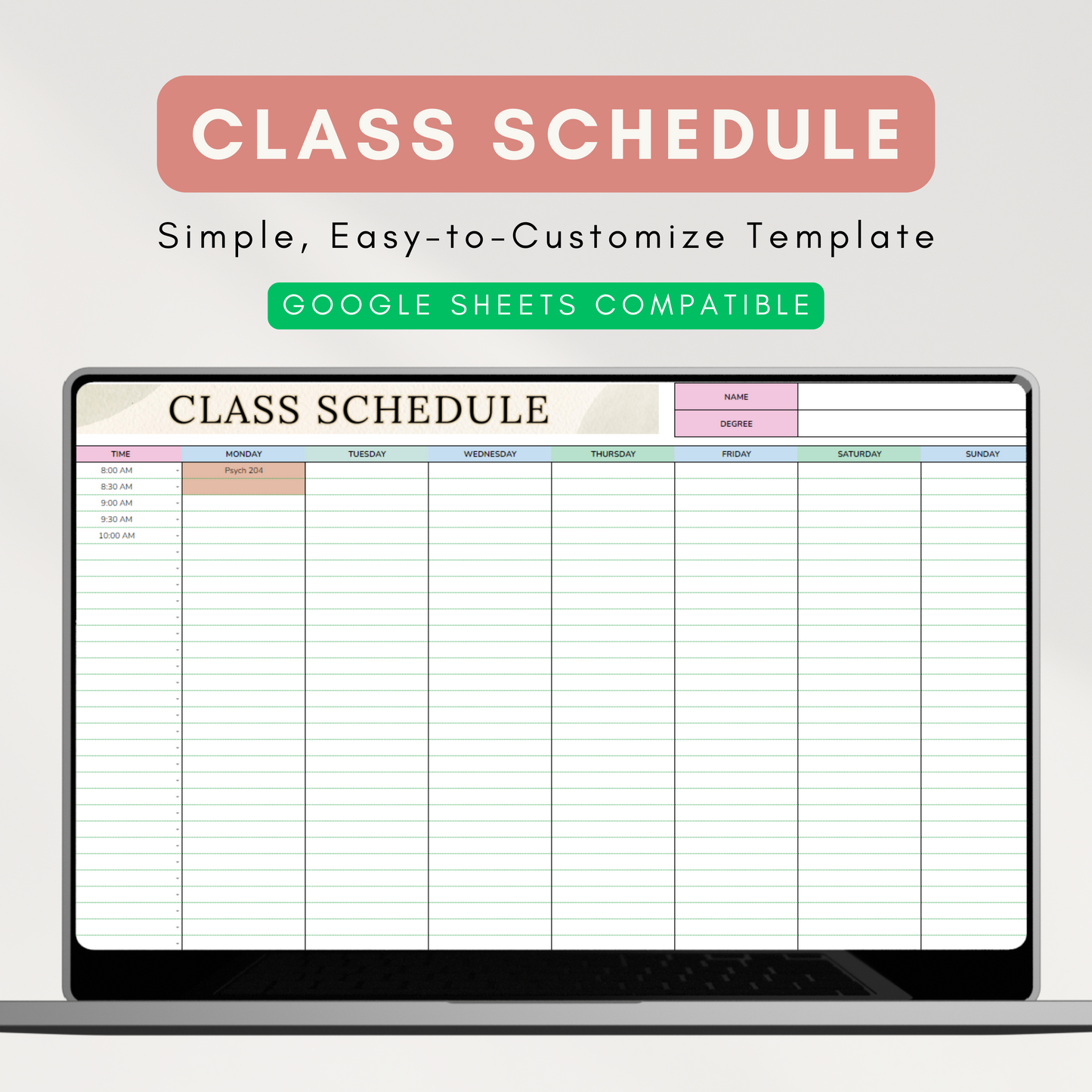 Simple Student Planner | With GWA Calculator, Study Planner, Requirements Tracker (Google Sheet Template)