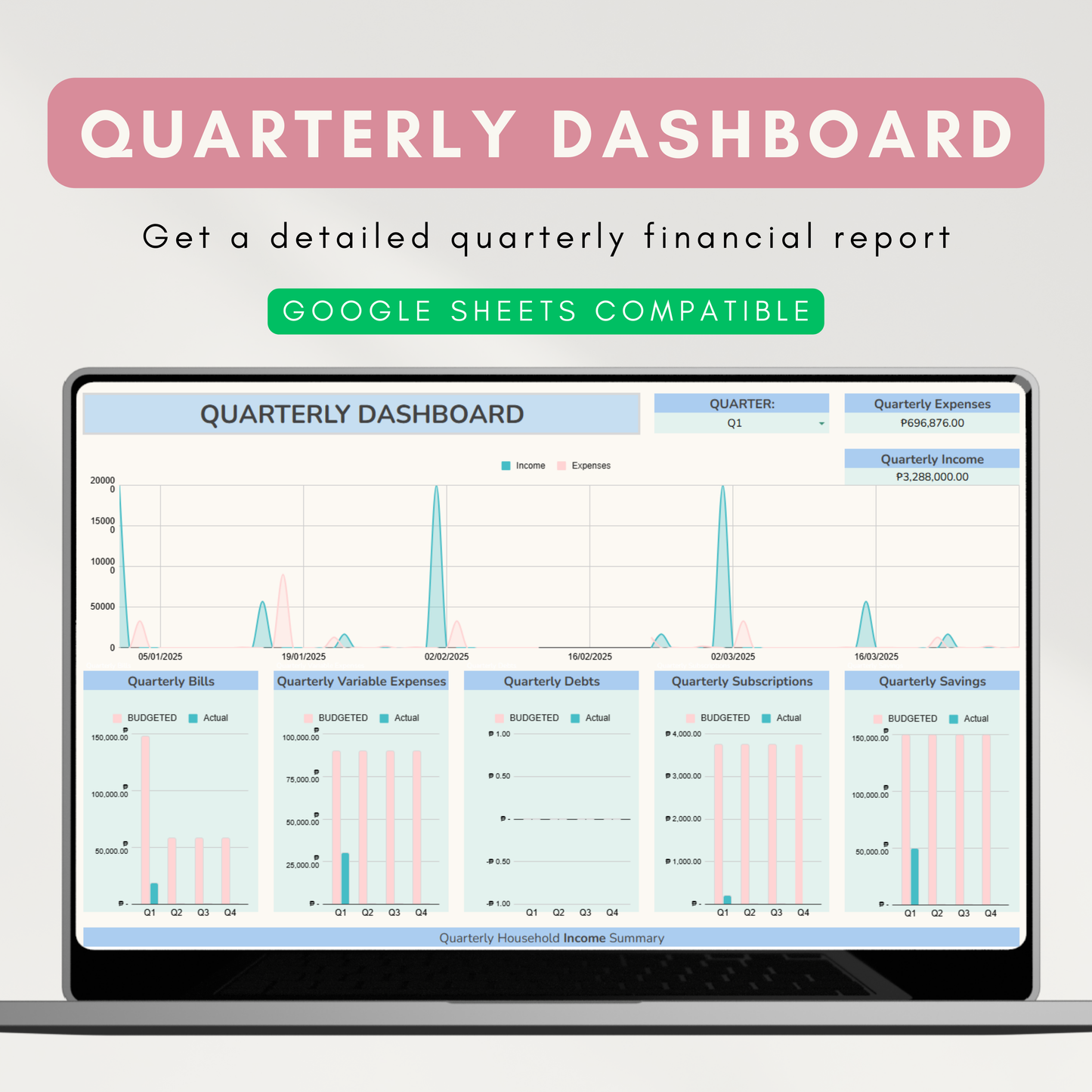 Couple & Family Budget Planner | Contribution Setup, 12-Month Automated Financial Planning (Google Sheet Template)