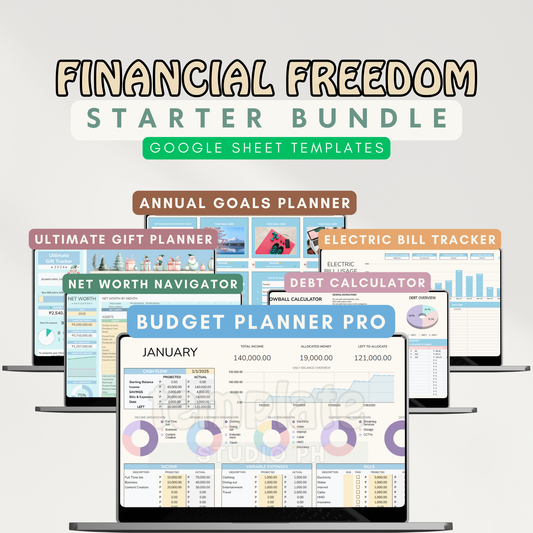 Financial Freedom Starter Bundle | All-in-One Financial System for Beginners (Google Sheet Template)