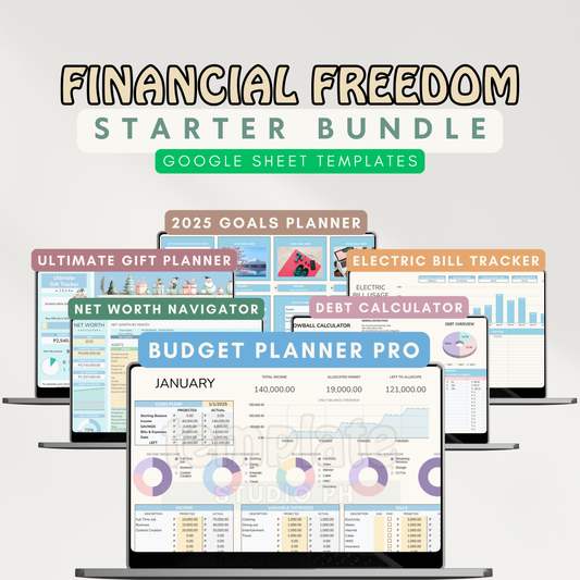 Financial Freedom Starter Bundle | All-in-One Financial System for Beginners (Google Sheet Template)