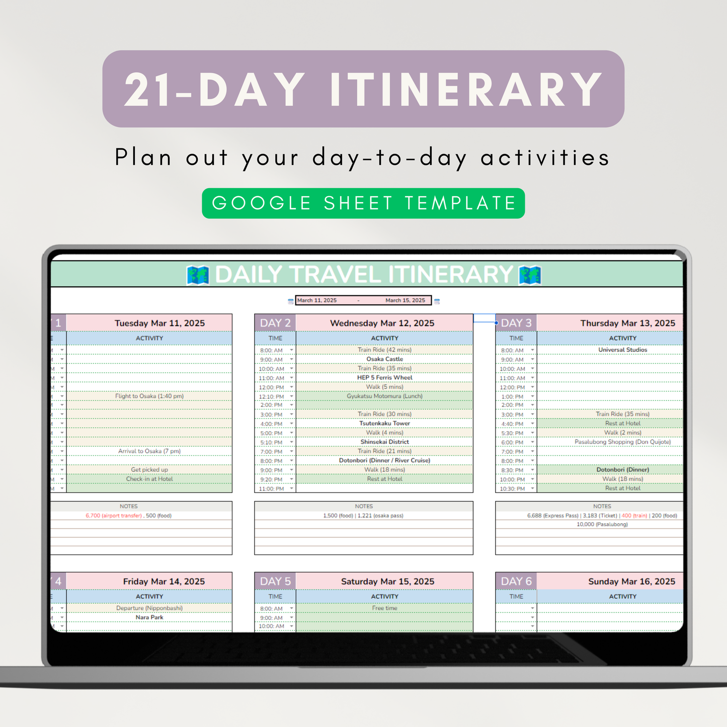 Ultimate Gen Z Travel Planner | With 7 Travel Planning Tools | Includes Freebies (Google Sheet Template)
