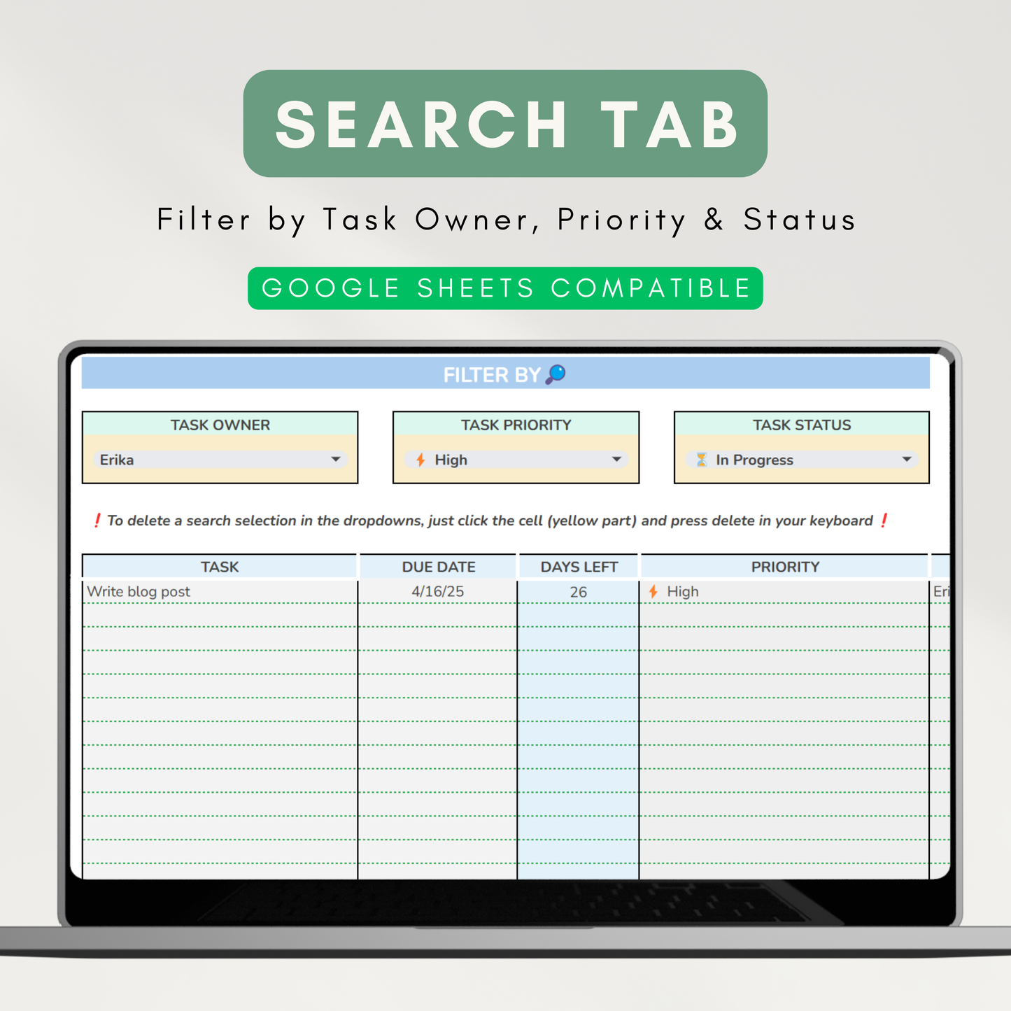 Ultimate Task Tracker - With Task Calendar, Task Status, Priority, Assignments